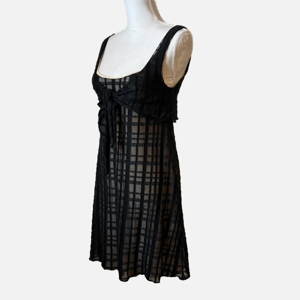 Chanel Spring 2006 Sheer Overlay Babydoll Dress Vintage Black Chiffon - Picture 9 of 16